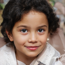 Photo face of a little brazilian girl