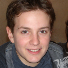 Le visage un mec ordinaire sur un avatar de 16 ans