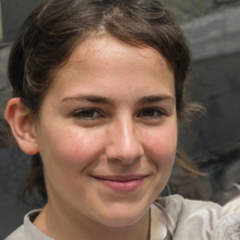 O rosto de uma garota bronzeada em um avatar