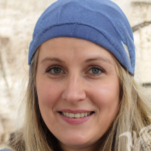 Foto de una mujer con un pañuelo para un avatar