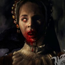 Scary picture with a vampire for icon