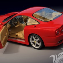 Download a photo to a Ferrari avatar for a man