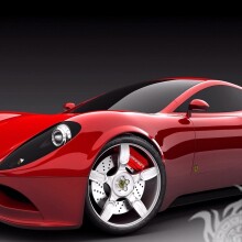 Елегантна червона Ferrari завантажити фото на аватарку для дівчини