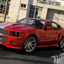 Foto de download legal do Ford Mustang vermelho para menina