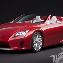 Завантажити картинку червоний Lexus кабріолет на аватарку для дівчини