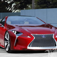 Download photo of a luxurious red Lexus on your profile picture for a girl