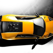 Скачать фотографию желтой Lamborghini