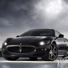 Скачать картинку стильный черный Maserati на аву для парня