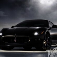 Завантажити фото розкішний чорний Maserati на аватарку для хлопця