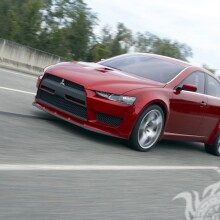 Baixe a foto elegante Mitsubishi vermelho para a foto do perfil