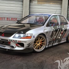 Laden Sie das Foto cool Racing Mitsubishi auf Ihr Profilbild herunter