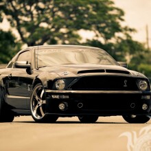 Amerikanischer schwarzer Ford Mustang Bild für Kerl herunterladen