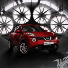 Элегантный красный Nissan скачать фото