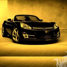 Розкішний чорний кабріолет Opel завантажити фото на аватарку