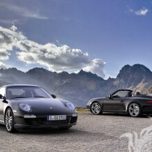 Foto para la foto de perfil de TikTok dos elegantes Porsche negros