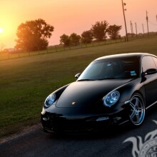 Photo de profil Instagram d'une superbe Porsche noire