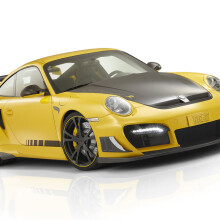Фото на аватарку для ВК клевый желтый Porsche скачать бесплатно