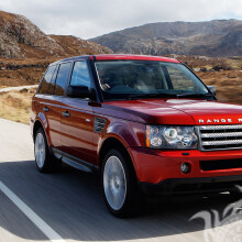 Laden Sie das Foto auf Ihrem Profilbild Luxus Red Range Rover herunter