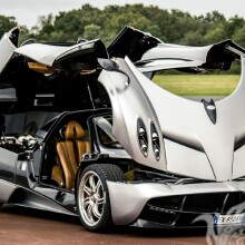 Cool sports car with lifting doors photo free download