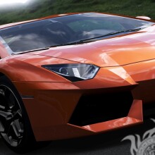 Descargar foto en avatar para guy cool orange car