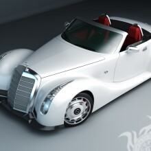 En el avatar, descargue una foto de un automóvil de lujo blanco para un chico gratis