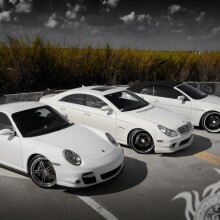 Фото білих розкішних автомобілів на аватарку для дівчини