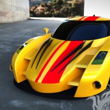 Imagen de coche amarillo deportivo para avatar de vapor