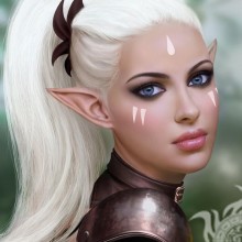 Belle fille elfe sur avatar