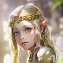 Beautiful girl elf picture for icon