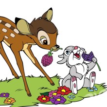 Abdeckungen von alten Disney-Cartoons Bambi
