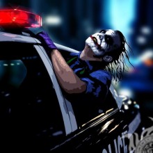 Джокер в полицейской машине картинка на аву