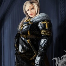 Реалистичный арт с блондинкой на аватар