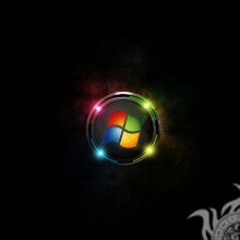 Логотип Windows на чорному на аватарку