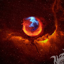 Logo Fire Firefox sur avatar