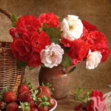 Foto de flores e frutas para avatar