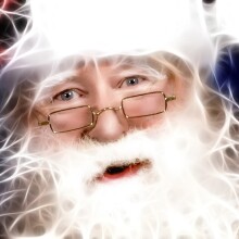 Скачать на аву фото Санта Клауса в очках