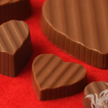 Herzförmiges Schokoladenfoto