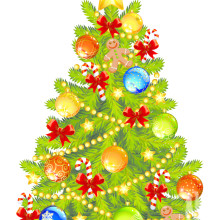 Picture of new year tree for icon