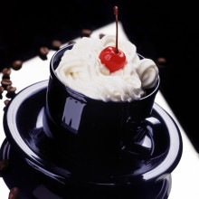 Cup with dessert photo