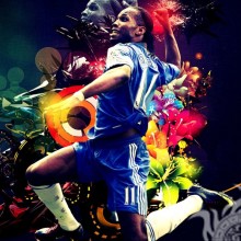 Didde Drogba Chelsea Teamfoto auf Ihrem Profilbild