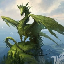 Зеленый дракон для аватарки