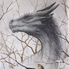 Desenho de um dragão em um avatar