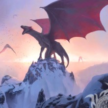 Дракон на горе на аватар