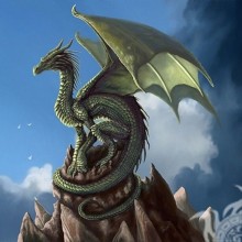 Зеленый дракон картинка для авы