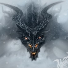 Dragón Aldiun de Skyrim en avatar