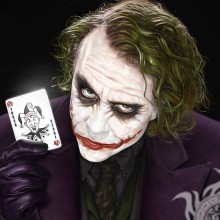 Джокер с картой JOKER в руке на аву