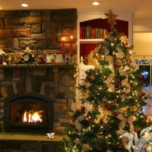 Photo de cheminée du Nouvel An sur téléchargement d'avatar