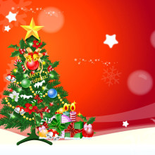 Фон з новорічною ялинкою для аватара
