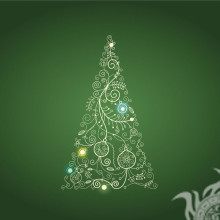 Desenho de uma árvore de Natal em um avatar