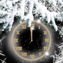 Horloge du nouvel an sur avatar